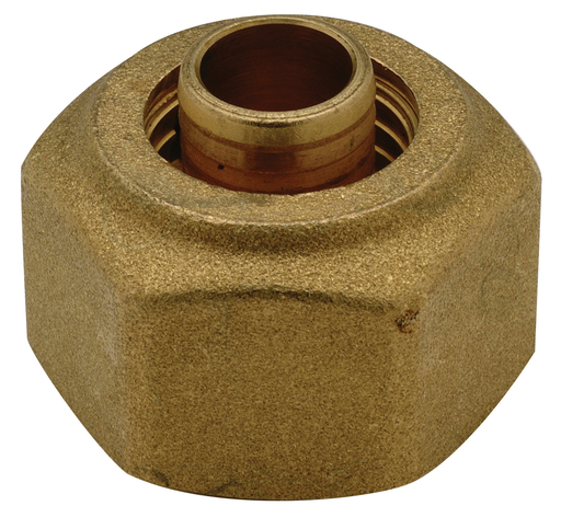 Brass Radiant Heating Coupling – 1/2" Compression