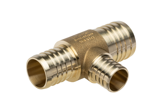 (Crimp) XL Brass Tee – Large Diameter, 2-Inch Barb x 1-1/2-Inch Barb x 1-1/2-Inch Barb