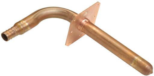 Copper Stubout - 6-Inch Elbow x 1/2-Inch Barb x 1/2-Inch Nominal