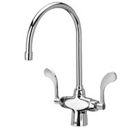 Z826C4-XL - AquaSpec® lab faucet with 8" gooseneck and 4" wrist blade handles