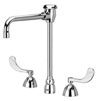 Z831U4-XL - AquaSpec® widespread faucet with 6" vacuum breaker spout and 4" wrist blade handles
