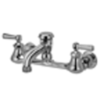 Z842N1 - AquaSpec® wall-mount faucet with 6" vacuum breaker spout, lever handles and 3/4" hose end