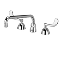 Z831H4-XL - AquaSpec® widespread faucet with 12" tubular spout and 4" wrist blade handles (lead-free)