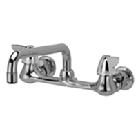 Z842H3 - AquaSpec® wall-mount sink faucet with 12" tubular spout and dome lever handles