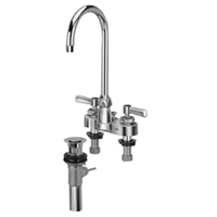 Z812B1-XL-P - AquaSpec® centerset 5-3/8" gooseneck faucet with lever handles and pop-up drain