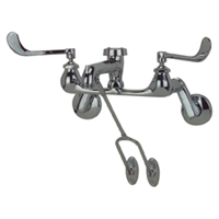 Z842D6-LSI-2XT - AquaSpec® clinical service sink faucet with 6" wrist blade handles, bottom brace and 3/4" hose end