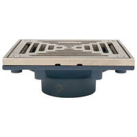 Z461 6" Square Modular Non-Adjustable Floor Drain with Clamping Frame