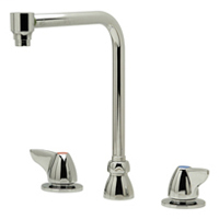 Z831S3-XL - AquaSpec® widespread faucet with 8" bent riser spout and dome lever handles
