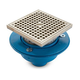 FS06NIC2N-CI - 6" Square Nickel Bronze Floor Drain