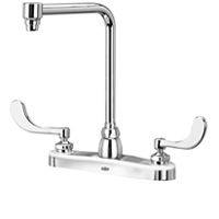 Z871S4-XL - AquaSpec® kitchen sink faucet with 8" bent riser spout and 4" wrist blade handles
