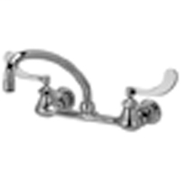 Z842J4 - AquaSpec® wall-mount sink faucet with 9-1/2" tubular spout and 4" wrist blade handles
