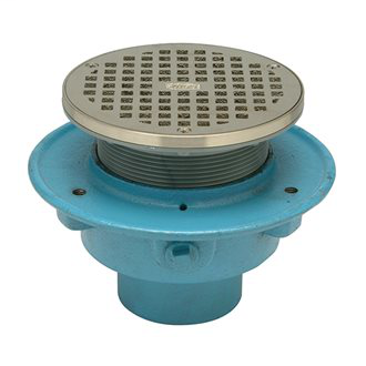 FR06NIC3N - 6" Round Nickel Bronze Floor Drain