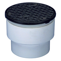 CO2453-PVC - 3"x4" Solvent Weld PVC Cast Iron Adjustable Floor Cleanout