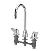 Z831B3-XL - AquaSpec® widespread faucet with 5-3/8" gooseneck and dome lever handles