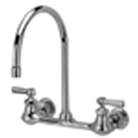 Z842C1 - AquaSpec® wall-mount sink faucet with 8" gooseneck and lever handles