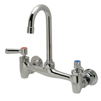Z843A1 - AquaSpec® wall-mount sink faucet with 3-1/2" gooseneck and lever handles
