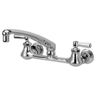 Z842G1-XL-15F - AquaSpec® wall-mount sink faucet with 8" cast spout and lever handles (lead free), full-flow aerator