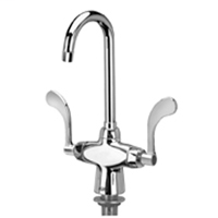 Z826A4-XL - AquaSpec® lab faucet with 3-1/2" gooseneck and 4" wrist blade handles