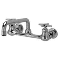 Z842H2 - AquaSpec® wall-mount sink faucet with 12" tubular spout and cross handles
