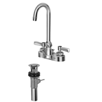 Z812A1-XL-P - AquaSpec® centerset 3-1/2" gooseneck faucet with lever handles and pop-up drain