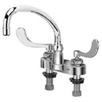 Z812J4-XL - AquaSpec® centerset 9-1/2" tubular spout with 4" wrist blade handles