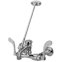 Z841M4-XL - AquaSpec® wall-mount service sink faucet with 6" vacuum breaker spout, 4" wrist blade handles, pail hook, 3/4" hose end and brace (lead free)