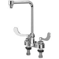 Z812S4-XL - AquaSpec® centerset 8" bent riser spout with 4" wrist blade handles