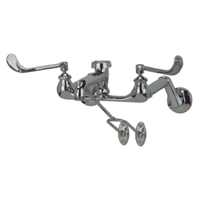 Z842D6-LSI-5XT - AquaSpec® clinical service sink faucet with 6" wrist blade handles, bottom brace and 3/4" hose end