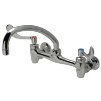Z843J4 - AquaSpec® wall-mount sink faucet with 9-1/2" tubular spout and 4" wrist blade handles