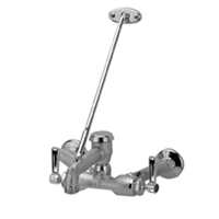 Z841M1-RC - AquaSpec® wall-mount service sink faucet with 6" vacuum breaker spout, lever handles, pail hook, 3/4" hose end and brace, rough chrome plated