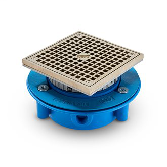 FS06NIP2S-CI - 6" Square Nickel Bronze Floor Drain